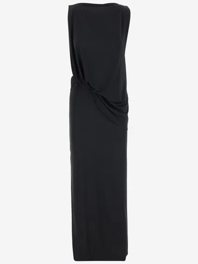 JACQUEMUS LONG PEPLO DRESS