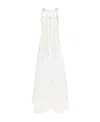 Jacquemus La Robe Dentelle Sheer Panelled Gown In White