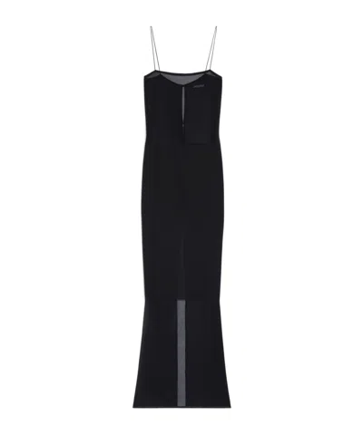 Jacquemus Long Sheer Dress In Black