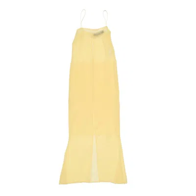 Jacquemus Long Sheer Dress In Yellow