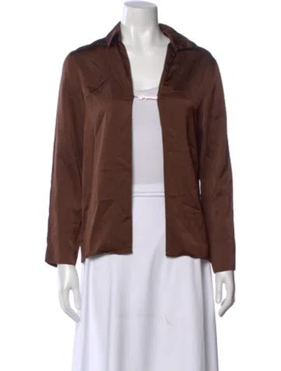 Pre-owned Jacquemus Long Sleeve Blouse In Brown