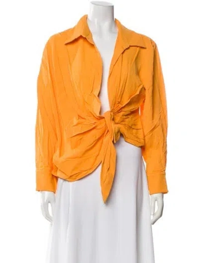 Pre-owned Jacquemus Long Sleeve Blouse In Orange