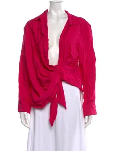 Pre-owned Jacquemus Long Sleeve Blouse In Pink