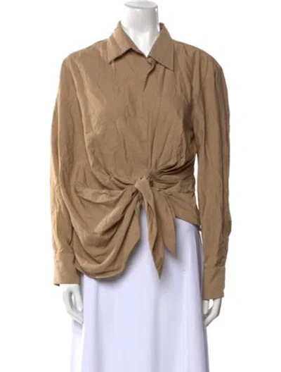 Pre-owned Jacquemus Long Sleeve Button-up Top In Neutral