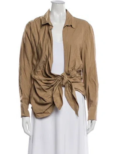 Pre-owned Jacquemus Long Sleeve Button-up Top In Neutral