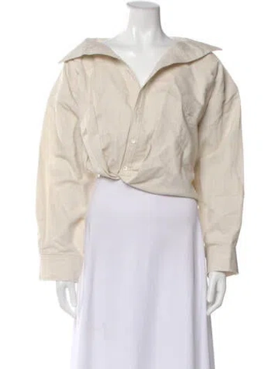 Pre-owned Jacquemus Long Sleeve Button-up Top In Neutral