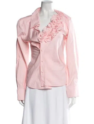 Pre-owned Jacquemus Long Sleeve Button-up Top In Pink