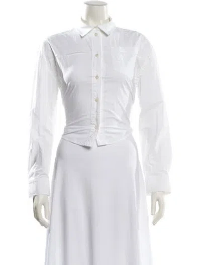 Pre-owned Jacquemus Long Sleeve Button-up Top In White