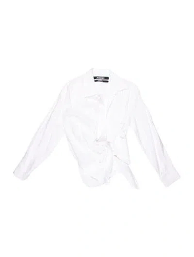 Pre-owned Jacquemus Long Sleeve Button-up Top In White