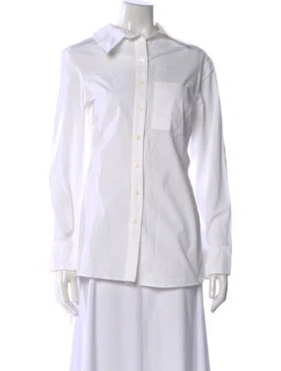 Pre-owned Jacquemus Long Sleeve Button-up Top In White