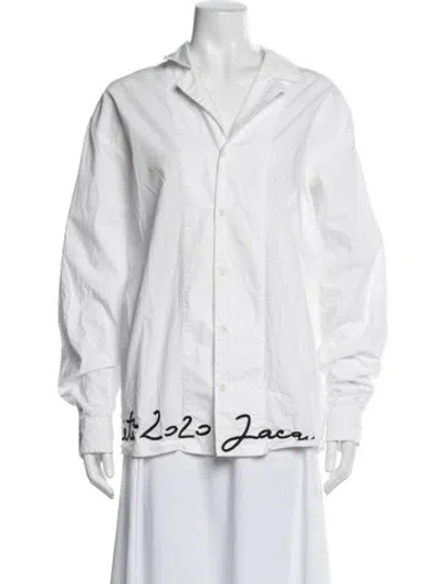 Pre-owned Jacquemus Long Sleeve Button-up Top In White