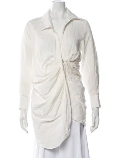 Pre-owned Jacquemus Long Sleeve Button-up Top In White