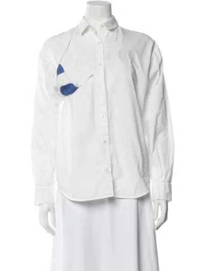 Pre-owned Jacquemus Long Sleeve Button-up Top In White