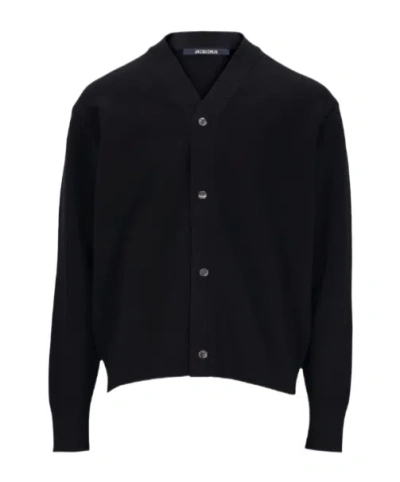 Jacquemus Long Sleeve Cardigan In Black