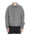 Jacquemus Mens Grey Feltro Pointed-collar Wool Bomber Jacket In Gray