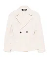 Jacquemus Ecru Double-breasted Blazer With Structured Silhouette In Light Beige
