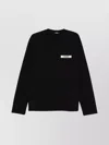 Jacquemus Long Sleeve Crew Neck T-shirt In Black