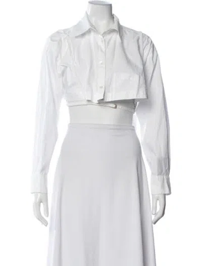 Pre-owned Jacquemus Long Sleeve Crop Top W/ Tags In White