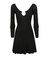 Jacquemus Womens Black Logo-plaque Slim-fit Knitted Mini Dress