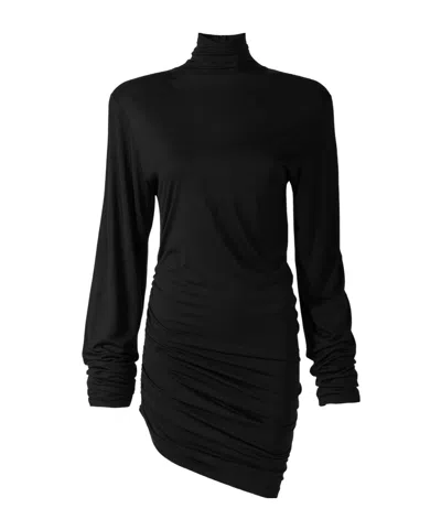 Jacquemus Long Sleeve Dress In Black
