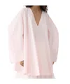 Jacquemus Paysan Oversized Cotton-blend Mini Dress In Pink