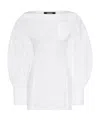 Jacquemus La Casaco Long Sleeve Cotton Shirtdress In White