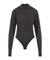 Jacquemus Merino Wool Blend Fitted Bodysuit In Brown