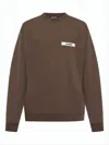 Jacquemus Le Longsleeve Tshirt Gros Grain In Brown