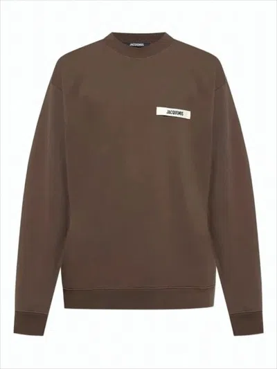 Jacquemus Le Longsleeve Tshirt Gros Grain In Brown