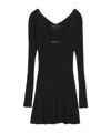 Jacquemus Womens Black Logo-plaque Slim-fit Knitted Mini Dress In Black