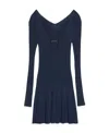 Jacquemus Long Sleeve Scalloped Mini Dress In Black