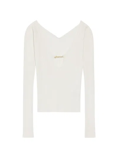 JACQUEMUS JACQUEMUS LONG SLEEVE SCALLOPED TOP