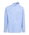 Jacquemus Light-blue Striped 'la Chemise Cuadro'