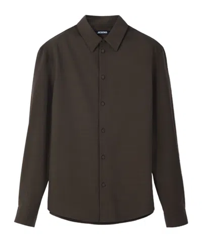 Jacquemus Long Sleeve Shirt In Brown