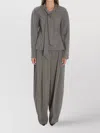 Jacquemus Long Sleeve Shirt With Shawl And Tie Detail In Gray