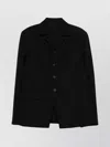 Jacquemus Long Sleeve Single Breasted Blazer With Pockets In Black