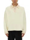 Jacquemus Ribbed Collar Long Sleeves Sweater In White
