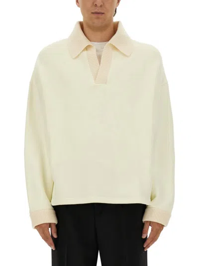 JACQUEMUS JACQUEMUS LONG SLEEVE "STITCH" POLO SHIRT