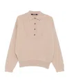 Jacquemus Polo Collar Knitwear With Ribbed Cuffs And Hem In Pink