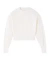 Jacquemus The Embroidered Cropped Sweater In White