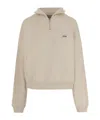 Jacquemus The Gros Grain Cotton Fleece Zip Sweatshirt In Neutral