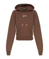 Jacquemus Drawstring Hood Gros-grain Hoodie In Brown