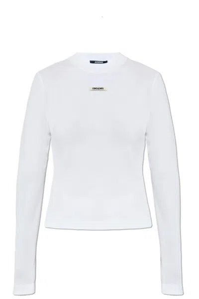 Jacquemus The Gros Grain Long-sleeved T-shirt In White