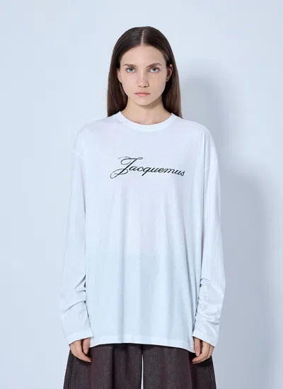 Jacquemus Long Sleeve T-shirt In White