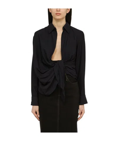 JACQUEMUS LONG-SLEEVED ASYMMETRICAL SHIRT