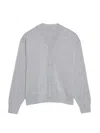 Jacquemus Butonne Long-sleeved Cardigan In Gray