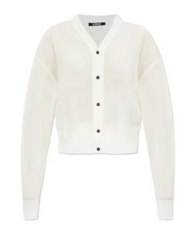 Jacquemus Long-sleeved Cardigan In Pink