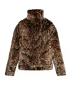 Jacquemus Fernando Leopard-print Faux Fur Jacket In Brown