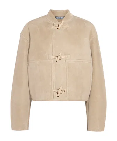 Jacquemus Long-sleeved Casual Jacket In Nude
