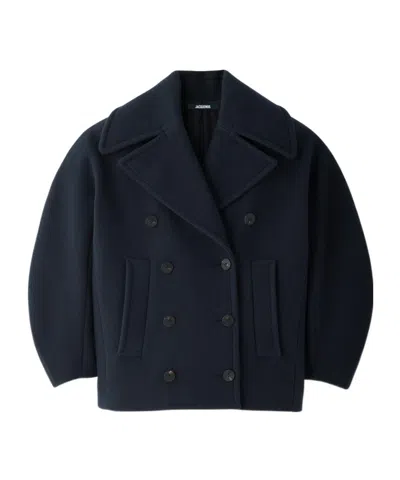 Jacquemus Long-sleeved Coat In Black